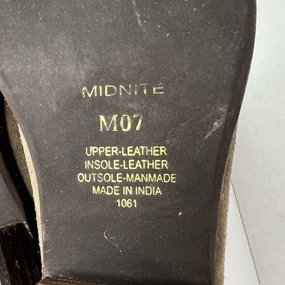 Steve Madden Midnite Gray Suede/Tan Cowboy Women’s Ankle Booties Sz 7 - Picture 10 of 11